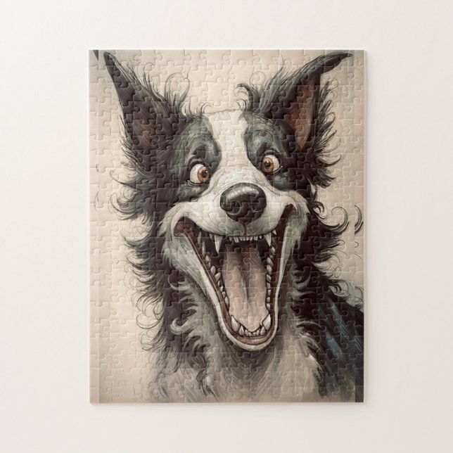 Funny dog face jigsaw puzzle (Vertical)