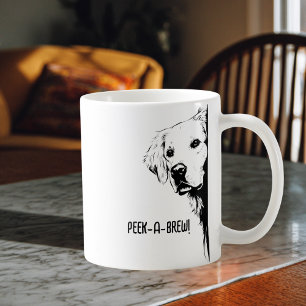 Funny Dog Face & Snacks Dog Mom Humour Coffee Mug