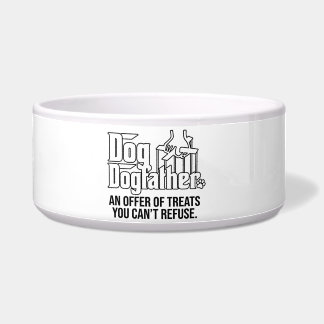 Funny Dog Father Gift - Custom Pet Food Bowl