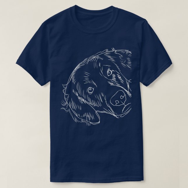 Funny Dog Flat Coated Retriever  T-Shirt (Design Front)