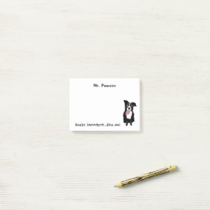 Funny Dog Gift for Teacher Border Collie Custom  Post-it Notes