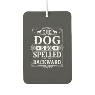 Funny Dog God Spelled Backward Air Freshener