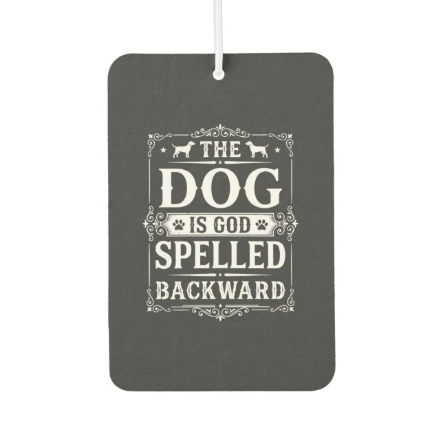 Funny Dog God Spelled Backward Air Freshener (Front)