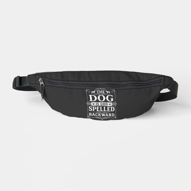 Funny Dog God Spelled Backward Fanny Pack (Front)