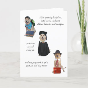 Funny Dog Graduation Card