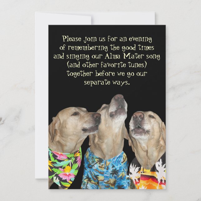Funny Dog Graduation Party Invitation (Front)