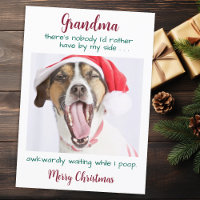 Funny Dog Grandma Personalized Pet Photo Christmas
