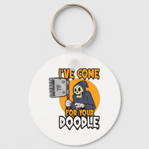Funny Dog Groomer Brush Your Dog Grooming Reaper H Keychain