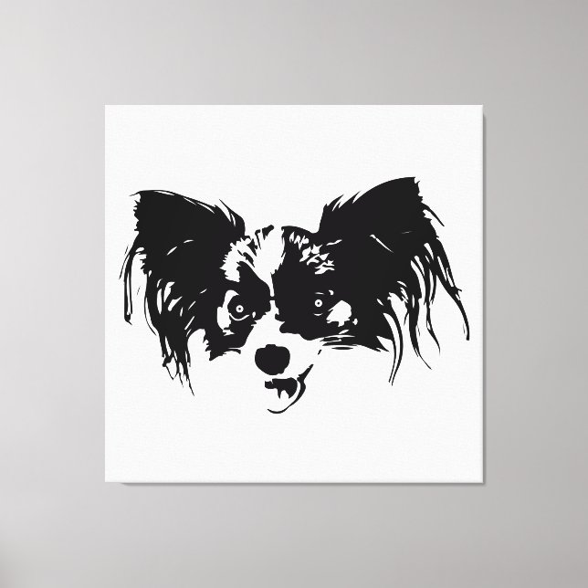Funny dog head canvas print (Front)