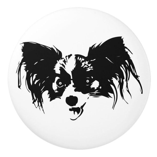 Funny dog head ceramic knob (Front)