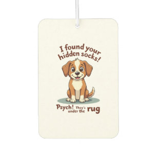 Funny Dog Hidden Socks Quote Vintage Cartoon Pet H Air Freshener
