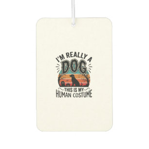 Funny Dog Human Costume Halloween Vintage Dog Desi Air Freshener