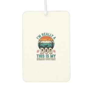 Funny Dog Human Costume Vintage Halloween Shirt_1 Air Freshener