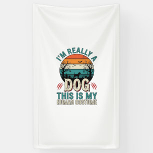Funny Dog Human Costume Vintage Halloween Shirt_1 Banner