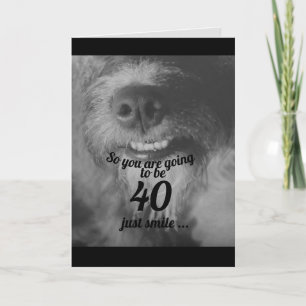 funny dog humour custom  age birthday card