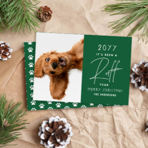 Funny Dog It's Been A Ruff Year Personalized Card