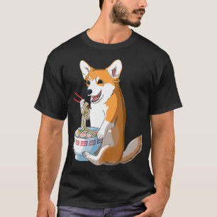 Funny Dog Japanese Kawaii Ramen Anime Welsh Corgi T-Shirt