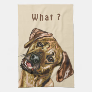Funny Dog Kitchen Towel - Custom Text