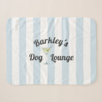 Funny Dog Lounge Personalized Blue Stripes