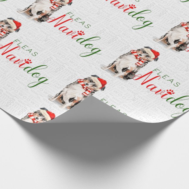 Funny Dog Lover Christmas Australian Shepherd Wrapping Paper (Corner)