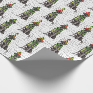 Funny Dog Lover Christmas Black Labrador Retriever Wrapping Paper