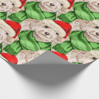Funny Dog Lover Christmas Champagne Cockapoo Wrapp Wrapping Paper