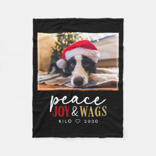 Funny Dog Lover Christmas Photo Cute D  Fleece Blanket