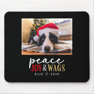 Funny Dog Lover Christmas Photo Cute D Mouse Pad