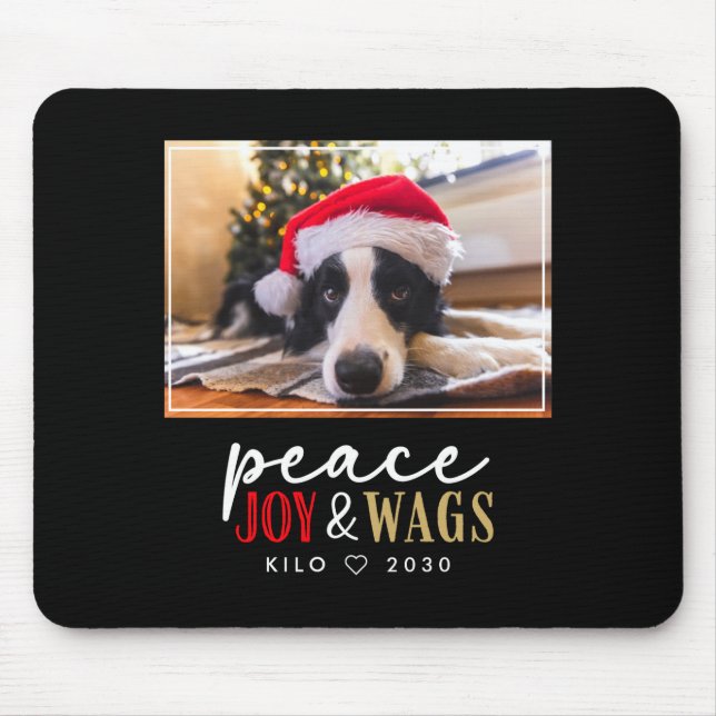 Funny Dog Lover Christmas Photo Cute D  Mouse Pad (Front)
