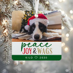 Funny Dog Lover Christmas Photo Cute Personalized Metal Ornament<br><div class="desc">Celebrate your furry friend this holiday season with our Funny Dog Lover Christmas Photo Cute Personalized Metal Ornament! Designed with a playful twist, this ornament is perfect for pet owners who love adding humour to their holiday décor. Simply upload your dog photo and let the ornament showcase your cute puppy...</div>