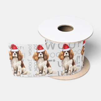 Funny Dog Lover Cute Cavalier Dog Christmas Satin Ribbon