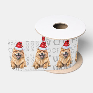 Funny Dog Lover Cute Chow Chow Dog Christmas Satin Ribbon
