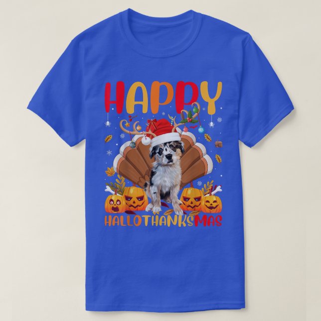 Funny Dog Lover Happy Australian Shepherd Dog Hell T-Shirt (Design Front)