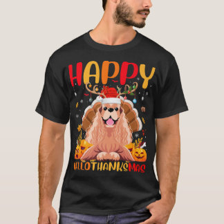 Funny Dog Lover Happy Cocker Spaniel Dog HelloThan T-Shirt