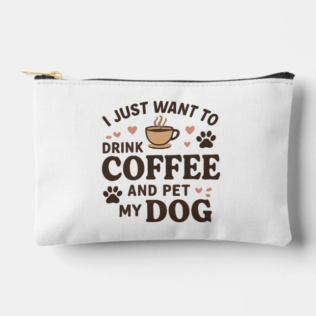 Funny Dog Lover Mug Dog Mom Dog Dad Accessory Pouch (Front)