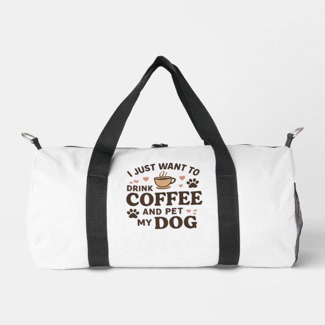 Funny Dog Lover Mug Dog Mom Dog Dad Duffle Bag (Front)