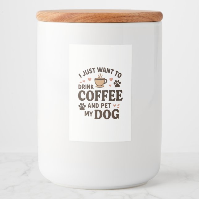 Funny Dog Lover Mug Dog Mom Dog Dad Food Label (Front)