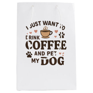 Funny Dog Lover Mug Dog Mom Dog Dad Medium Gift Bag