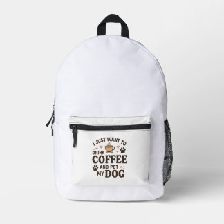Funny Dog Lover Mug Dog Mom Dog Dad Printed Backpack