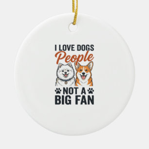 Funny Dog Lover Quote Vintage Engraving Vector Des Ceramic Ornament