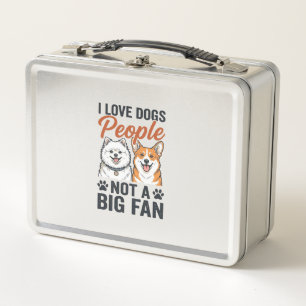 Funny Dog Lover Quote Vintage Engraving Vector Des Metal Lunch Box