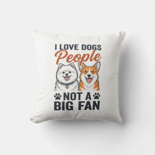 Funny Dog Lover Quote Vintage Engraving Vector Des Throw Pillow
