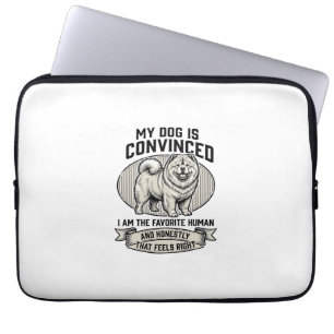 Funny Dog Lover Shirt with Vintage Engraved Chow C Laptop Sleeve