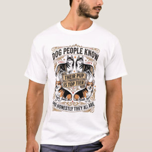 Funny Dog Lover Shirt with Vintage Puppy Debate De