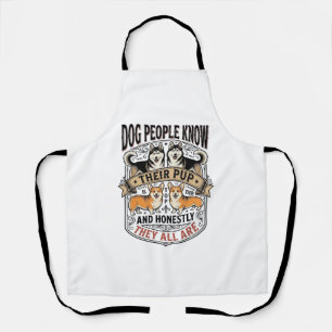 Funny Dog Lover Shirt with Vintage Puppy Debate De Apron