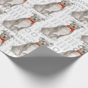 Funny Dog Lover Staffordshire Terrier Christmas Wrapping Paper