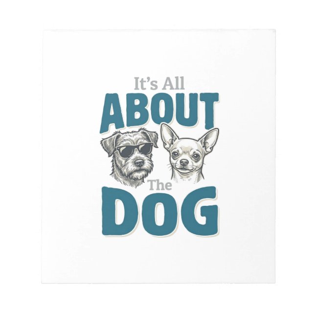 Funny Dog Lover Vintage Engraving Graphic_1 Notepad (Front)