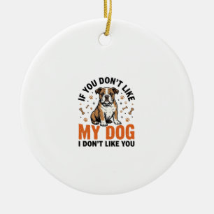Funny Dog Lover Vintage Puppy Quote Shirt Design_1 Ceramic Ornament