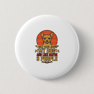 Funny Dog Lover Vintage Quote Vector Design_1 2 Inch Round Button