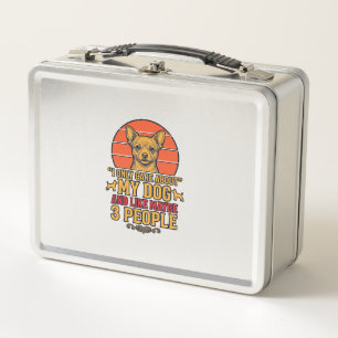 Funny Dog Lover Vintage Quote Vector Design_1 Metal Lunch Box